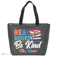 Read Books Be Kind Stay Weird Tote Bag thumb 0