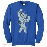 Rhino Bodybuilder Bodybuilding Sports Gift Sweatshirt thumb 0
