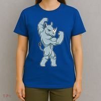 Rhino Bodybuilder Bodybuilding Sports Gift T-Shirt thumb 4