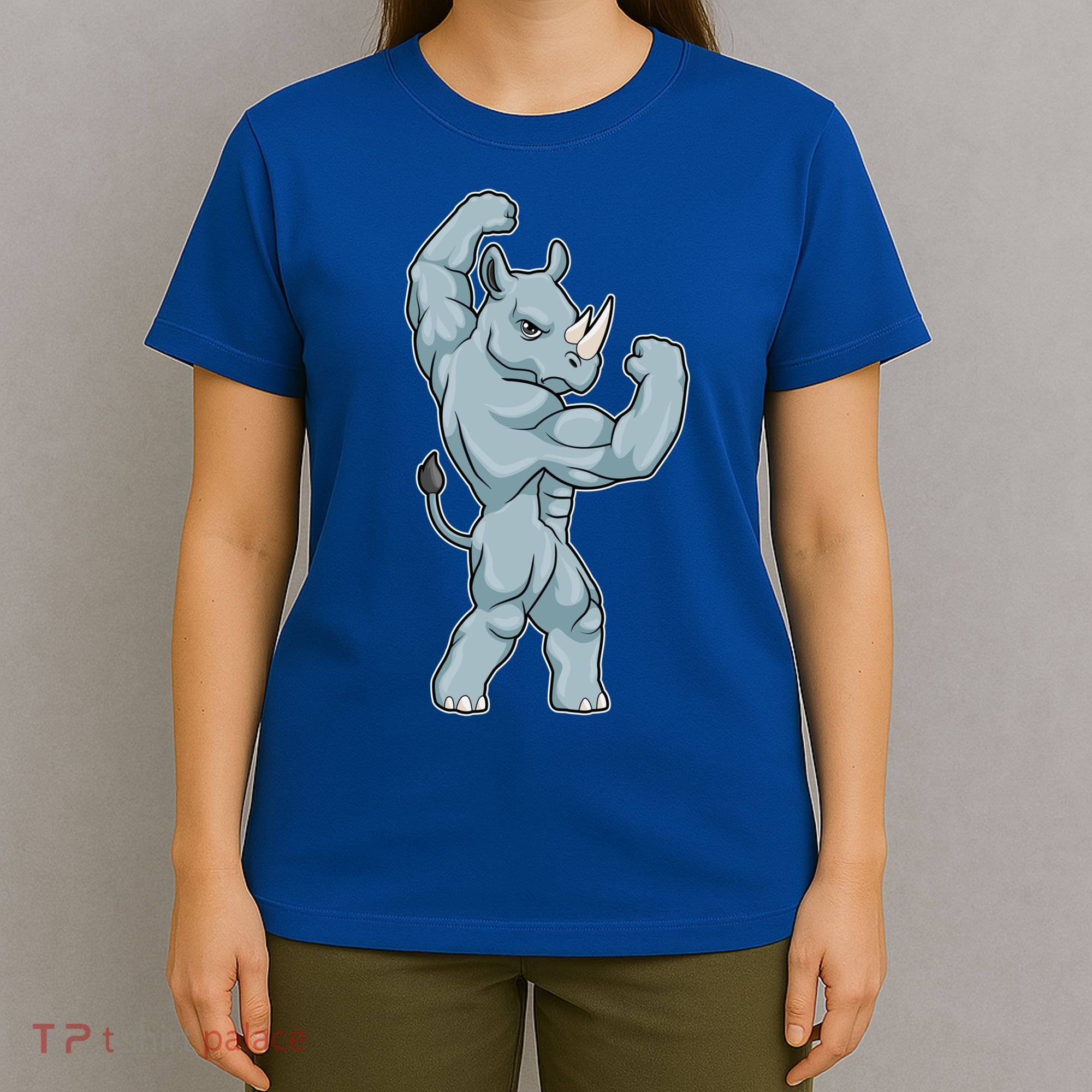 Rhino Bodybuilder Bodybuilding Sports Gift T-Shirt