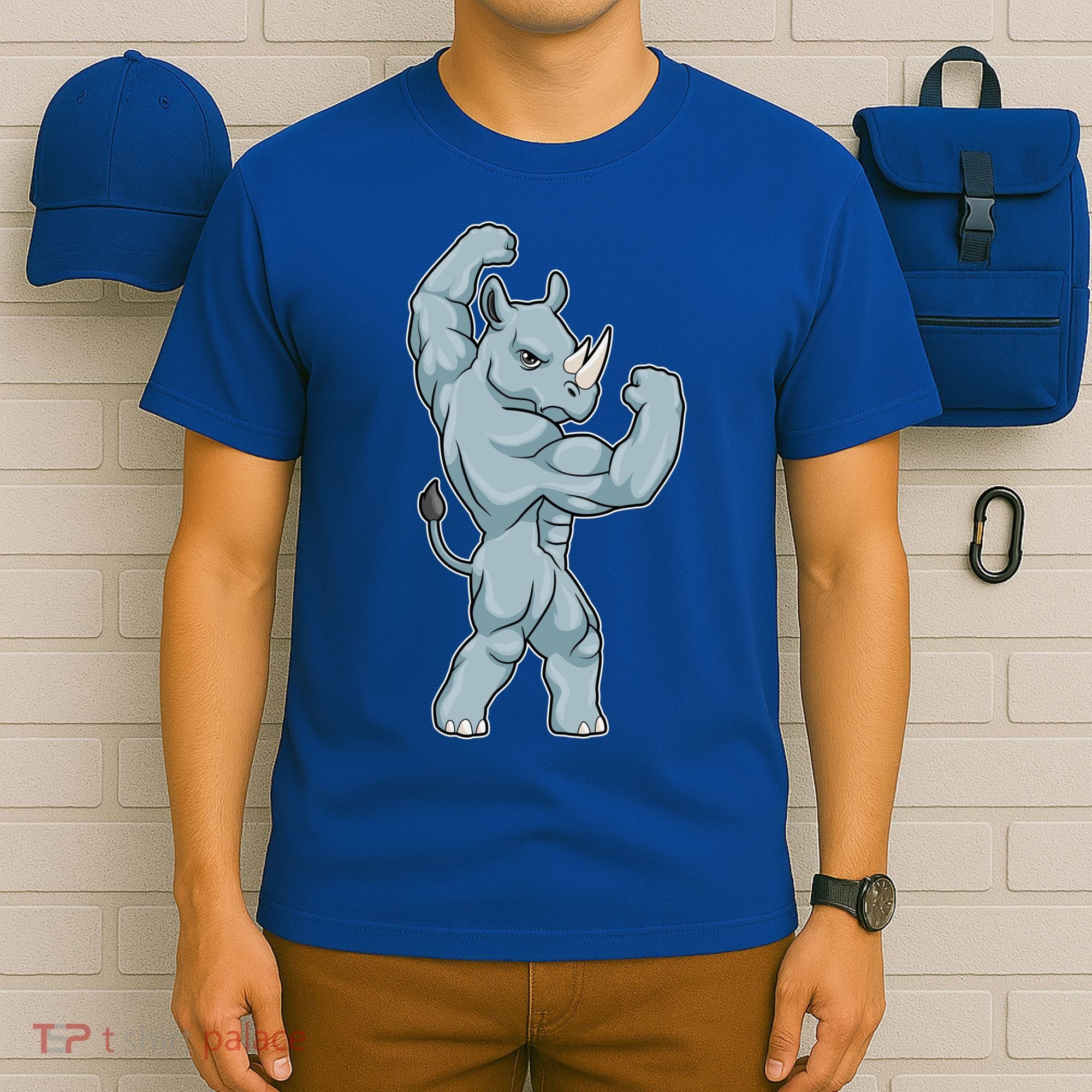 Rhino Bodybuilder Bodybuilding Sports Gift T-Shirt