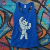 Rhino Bodybuilder Bodybuilding Sports Gift Women's Tank Top thumb 3