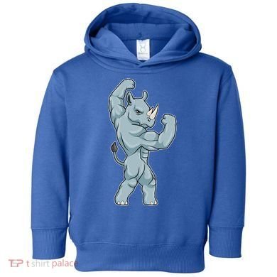 Rhino Bodybuilder Bodybuilding Sports Gift Toddler Hoodie