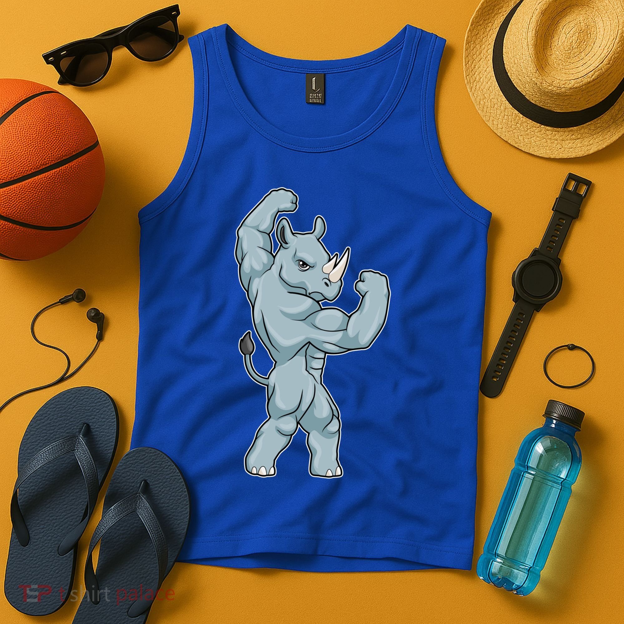 Rhino Bodybuilder Bodybuilding Sports Gift Tank Top