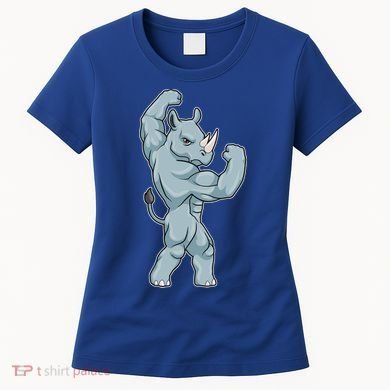 Rhino Bodybuilder Bodybuilding Sports Gift Women's T-Shirt