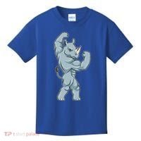 Rhino Bodybuilder Bodybuilding Sports Gift Kids T-Shirt thumb 0