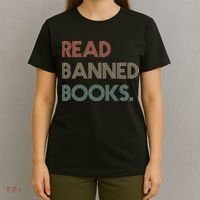 Read Banned Books Librarians Banned Books Week Retro Vintage T-Shirt thumb 4