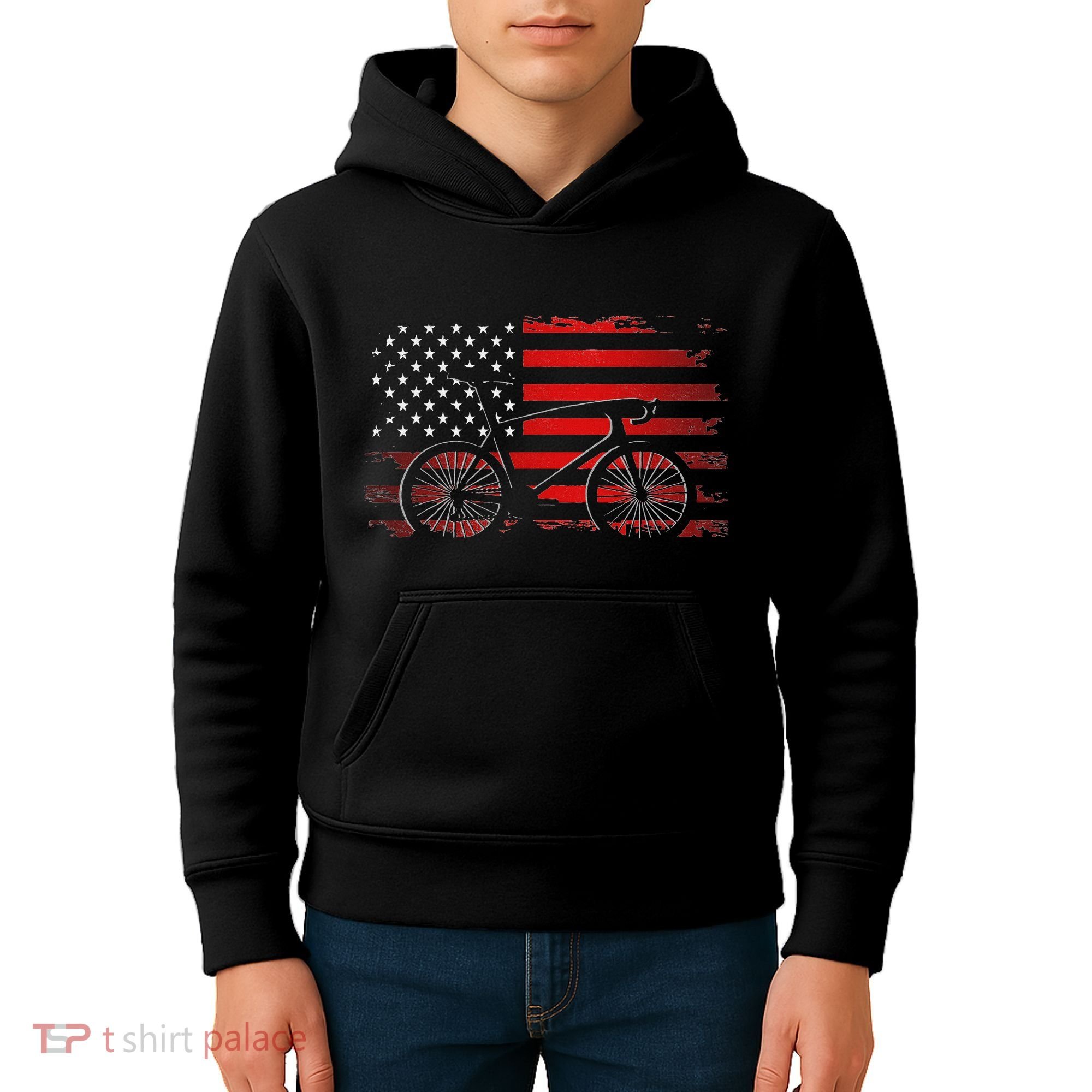 Road Biking Bicycle Cycling Kids Hoodie