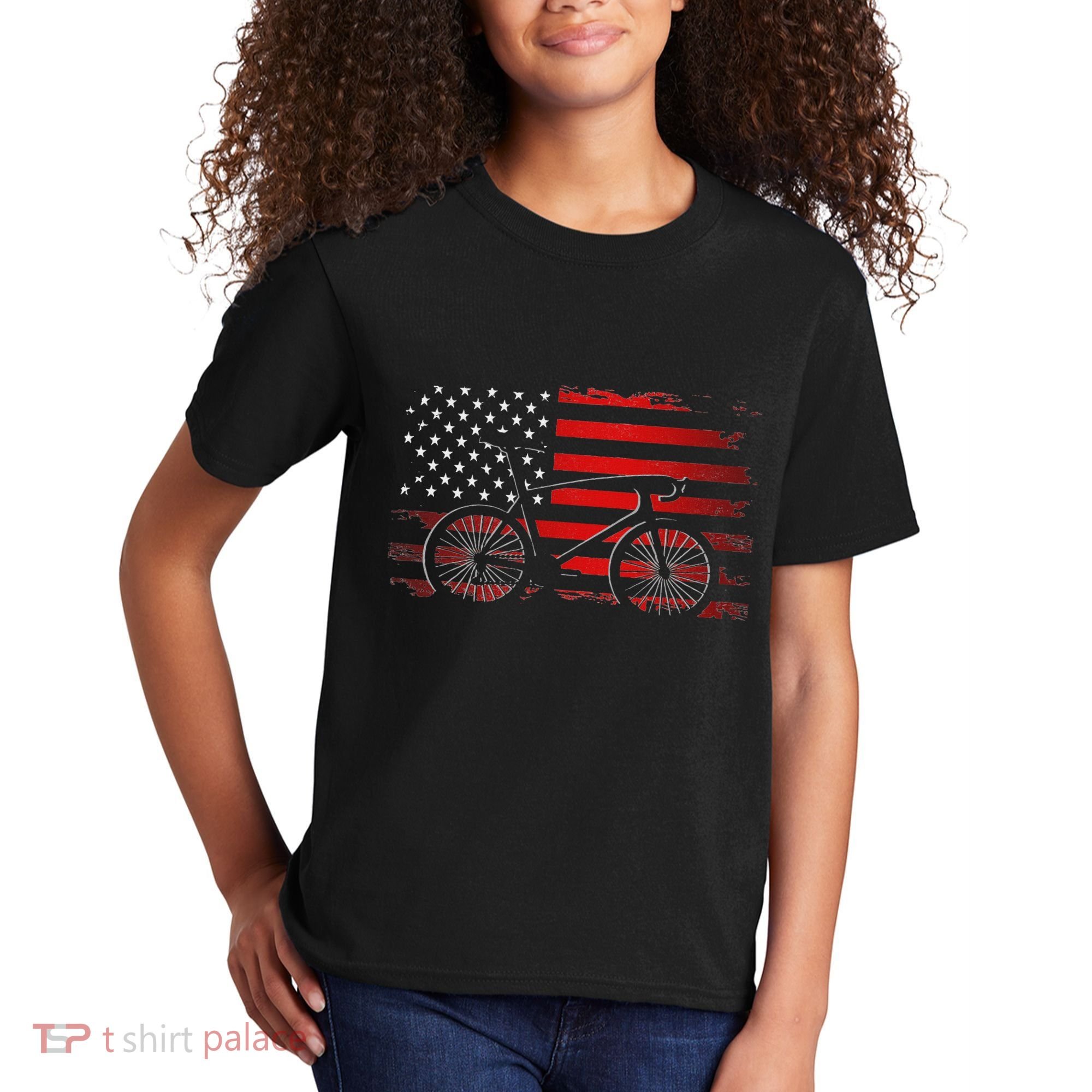 Road Biking Bicycle Cycling Kids T-Shirt