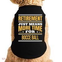 Retired Bocce Ball Lover Funny Saying Retiret Cute Gift Doggie Tank thumb 0