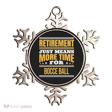 Retired Bocce Ball Lover Funny Saying Retiret Cute Gift Ornament
