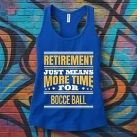 Retired Bocce Ball Lover Funny Saying Retiret Cute Gift Women's Tank Top thumb 3