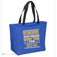 Retired Bocce Ball Lover Funny Saying Retiret Cute Gift Tote Bag thumb 2