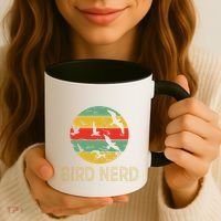Retro Birding Bird Watching Nerd Funny Bird Watcher Coffee Mug thumb 3