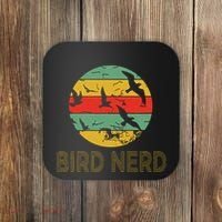 Retro Birding Bird Watching Nerd Funny Bird Watcher Coaster thumb 0