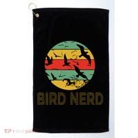 Retro Birding Bird Watching Nerd Funny Bird Watcher Golf Towel thumb 0