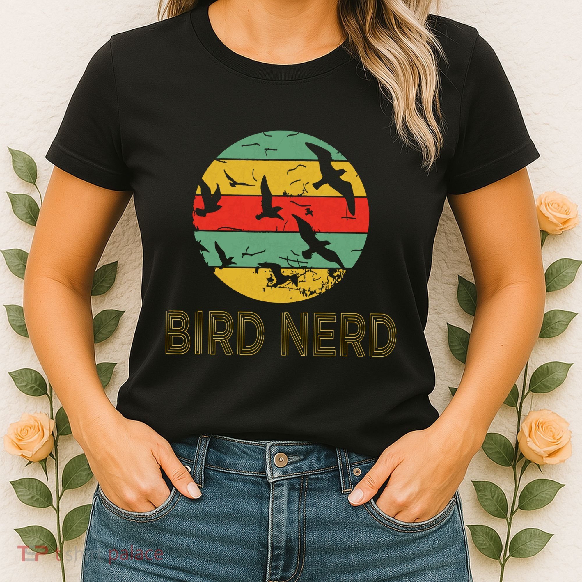 Retro Birding Bird Watching Nerd Funny Bird Watcher Women's T-Shirt