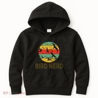 Retro Birding Bird Watching Nerd Funny Bird Watcher Kids Hoodie thumb 0