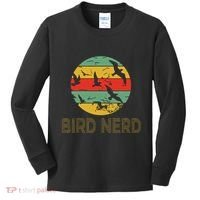 Retro Birding Bird Watching Nerd Funny Bird Watcher Kids Long Sleeve Shirt thumb 0