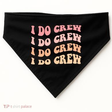 Retro Batch Bachelorette Party Outfit Cute I Do Crew USA-Made Doggie Bandana
