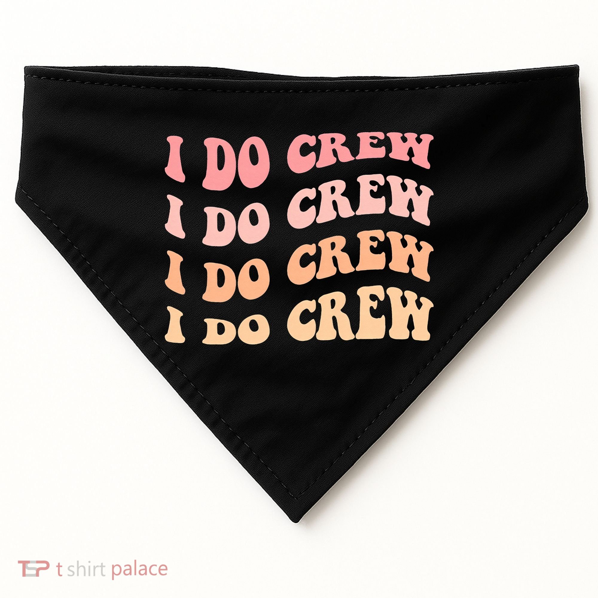 Retro Batch Bachelorette Party Outfit Cute I Do Crew USA-Made Doggie Bandana