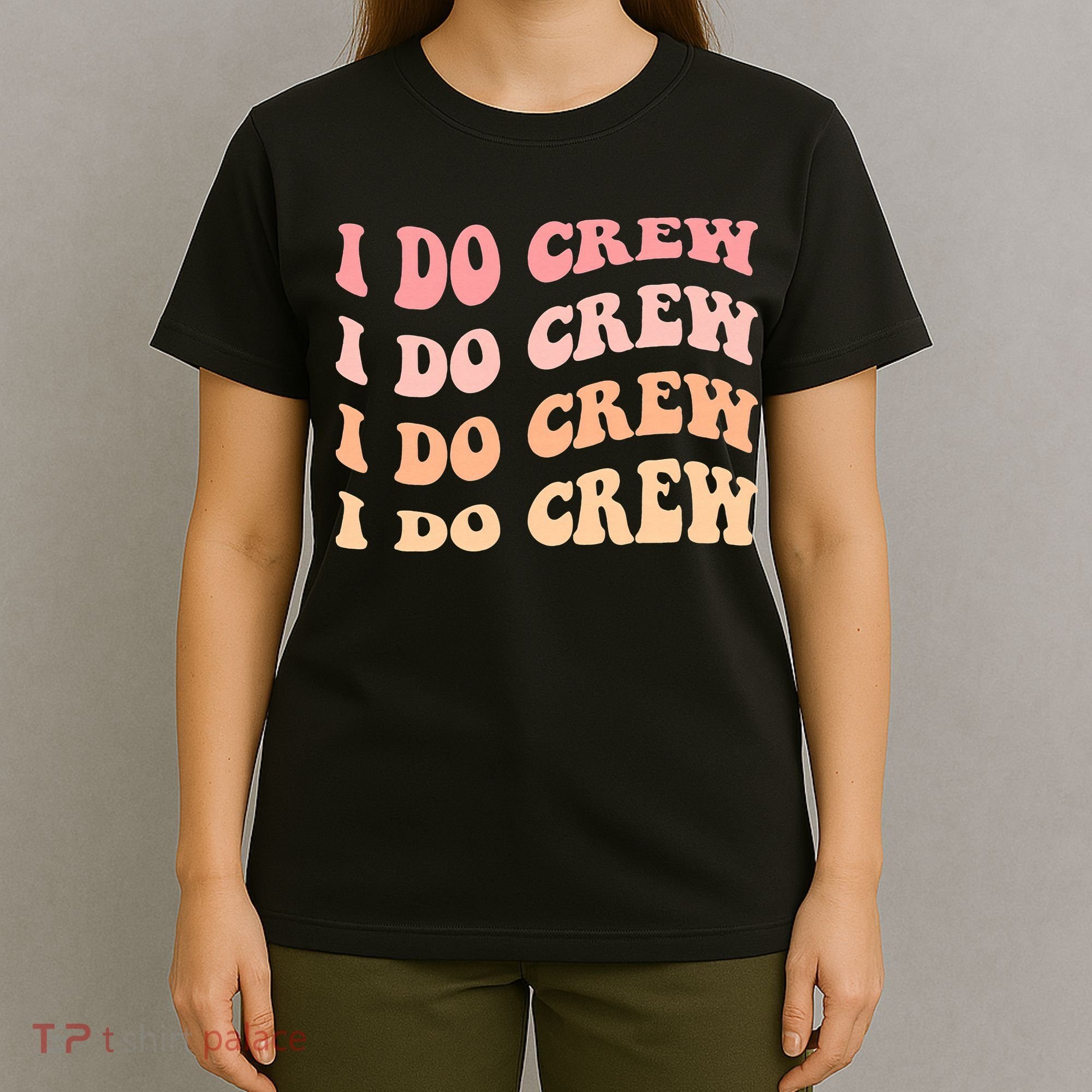 Retro Batch Bachelorette Party Outfit Cute I Do Crew T-Shirt