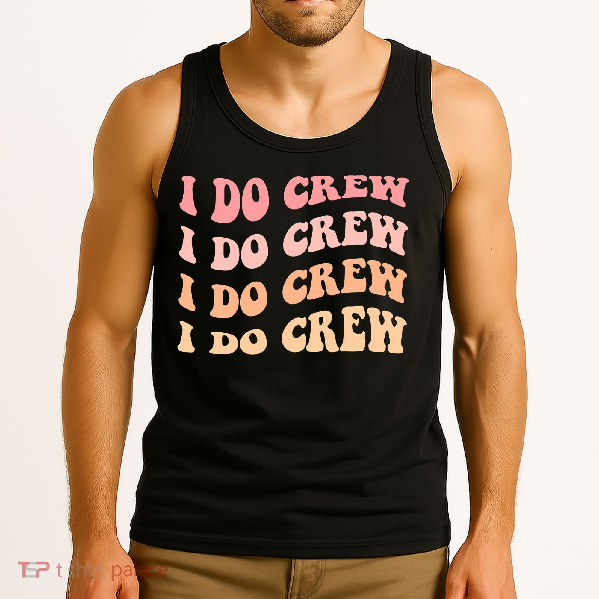 Retro Batch Bachelorette Party Outfit Cute I Do Crew Tank Top