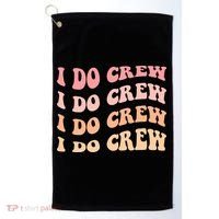Retro Batch Bachelorette Party Outfit Cute I Do Crew Golf Towel thumb 0