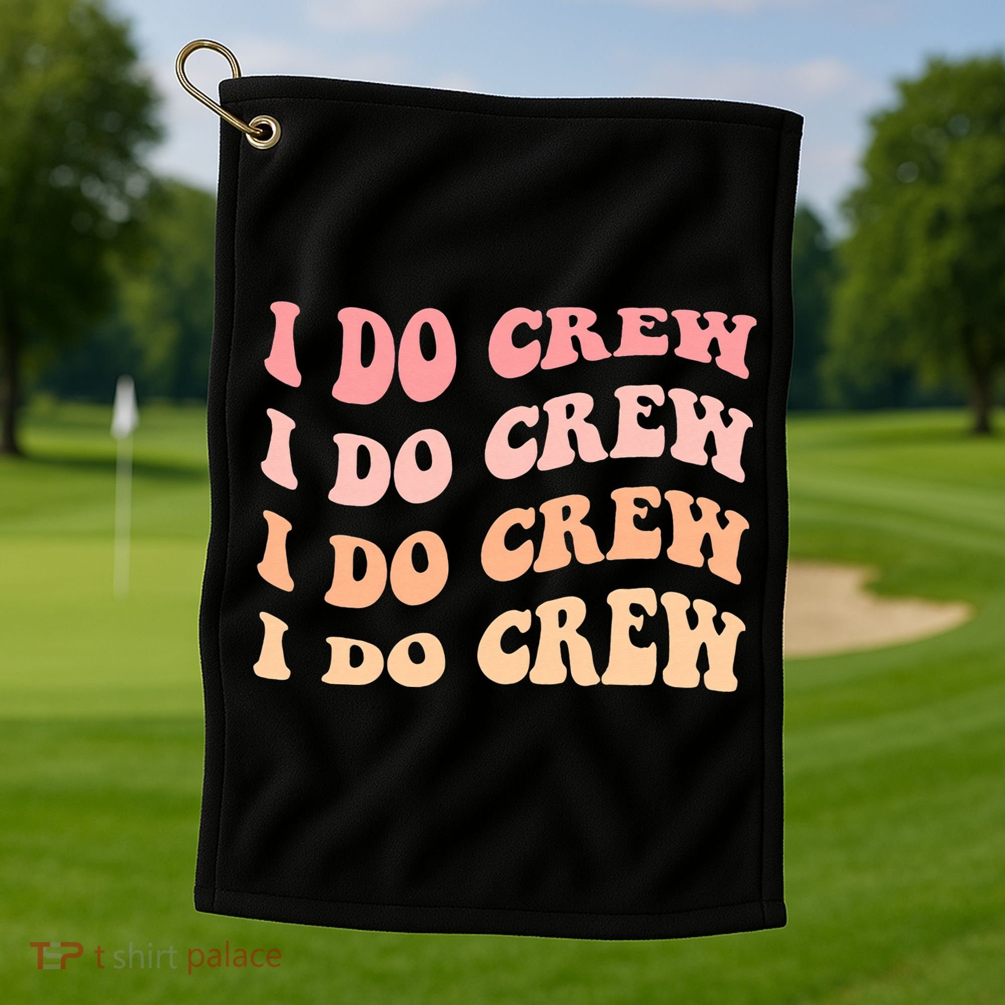 Retro Batch Bachelorette Party Outfit Cute I Do Crew Golf Towel