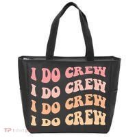 Retro Batch Bachelorette Party Outfit Cute I Do Crew Tote Bag thumb 0