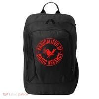 Radicalized By Basic Decency Political Activist Liberal Protester City Backpack thumb 0
