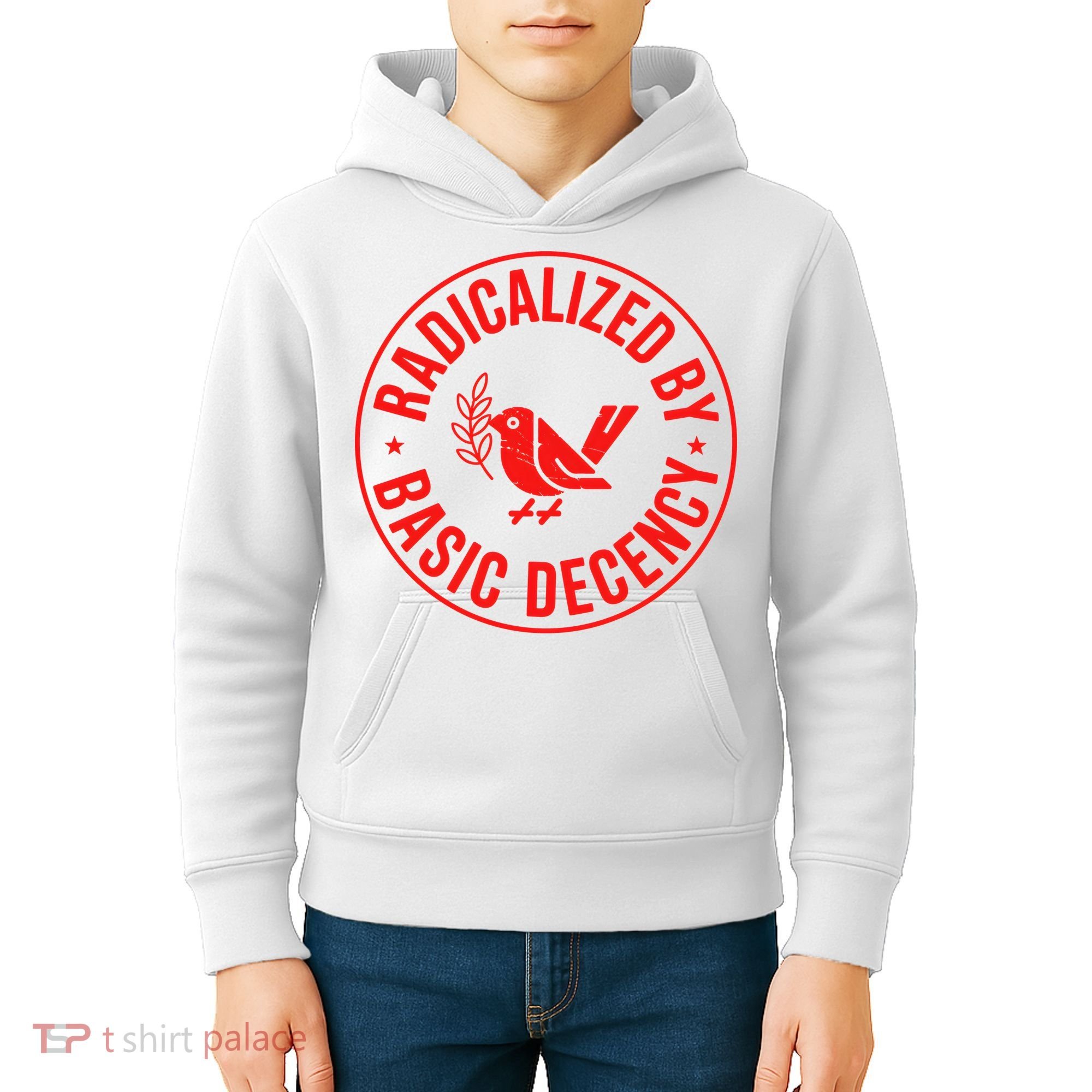 Radicalized By Basic Decency Political Activist Liberal Protester Kids Hoodie