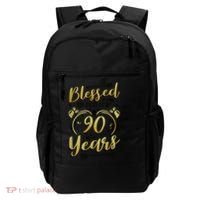 Religious Blessed By God For 90 Years Happy 90th Birthday Backpack thumb 0