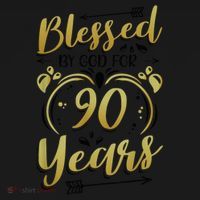 Religious Blessed By God For 90 Years Happy 90th Birthday Coaster thumb 2