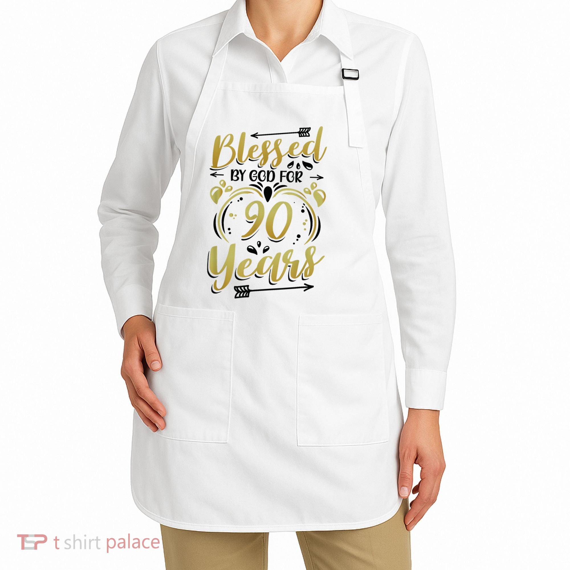 Religious Blessed By God For 90 Years Happy 90th Birthday Apron