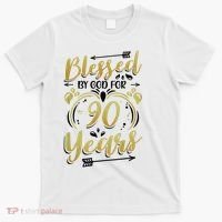 Religious Blessed By God For 90 Years Happy 90th Birthday T-Shirt thumb 0