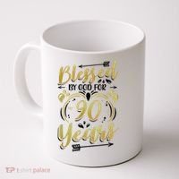 Religious Blessed By God For 90 Years Happy 90th Birthday Coffee Mug thumb 0