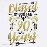 Religious Blessed By God For 90 Years Happy 90th Birthday Women's Hoodie thumb 2