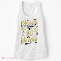 Religious Blessed By God For 90 Years Happy 90th Birthday Women's Tank Top thumb 0