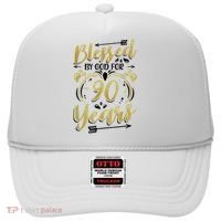 Religious Blessed By God For 90 Years Happy 90th Birthday Hat thumb 0