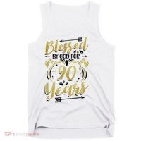 Religious Blessed By God For 90 Years Happy 90th Birthday Tank Top thumb 0