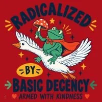 Radicalized By Basic Decency Armed With Kindness  Christmas Stocking thumb 1