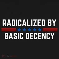 Radicalized By Basic Decency Funny Quote Doggie Tank thumb 4