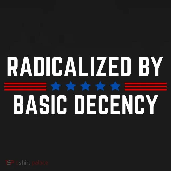 Radicalized By Basic Decency Funny Quote Doggie Tank