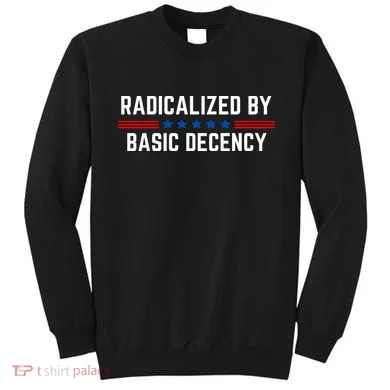 Radicalized By Basic Decency Funny Quote Sweatshirt