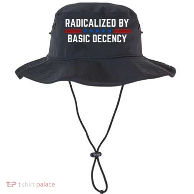 Radicalized By Basic Decency Funny Quote Bucket Hat