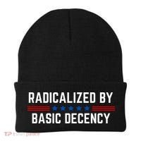 Radicalized By Basic Decency Funny Quote Beanie thumb 0