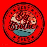 Retro Best Big Brother Ever Big Brother Santa Hat thumb 1