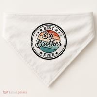 Retro Best Big Brother Ever Big Brother USA-Made Doggie Bandana thumb 0