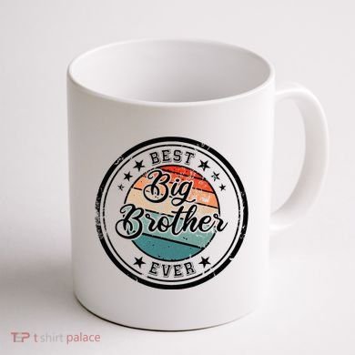 Retro Best Big Brother Ever Big Brother Coffee Mug back